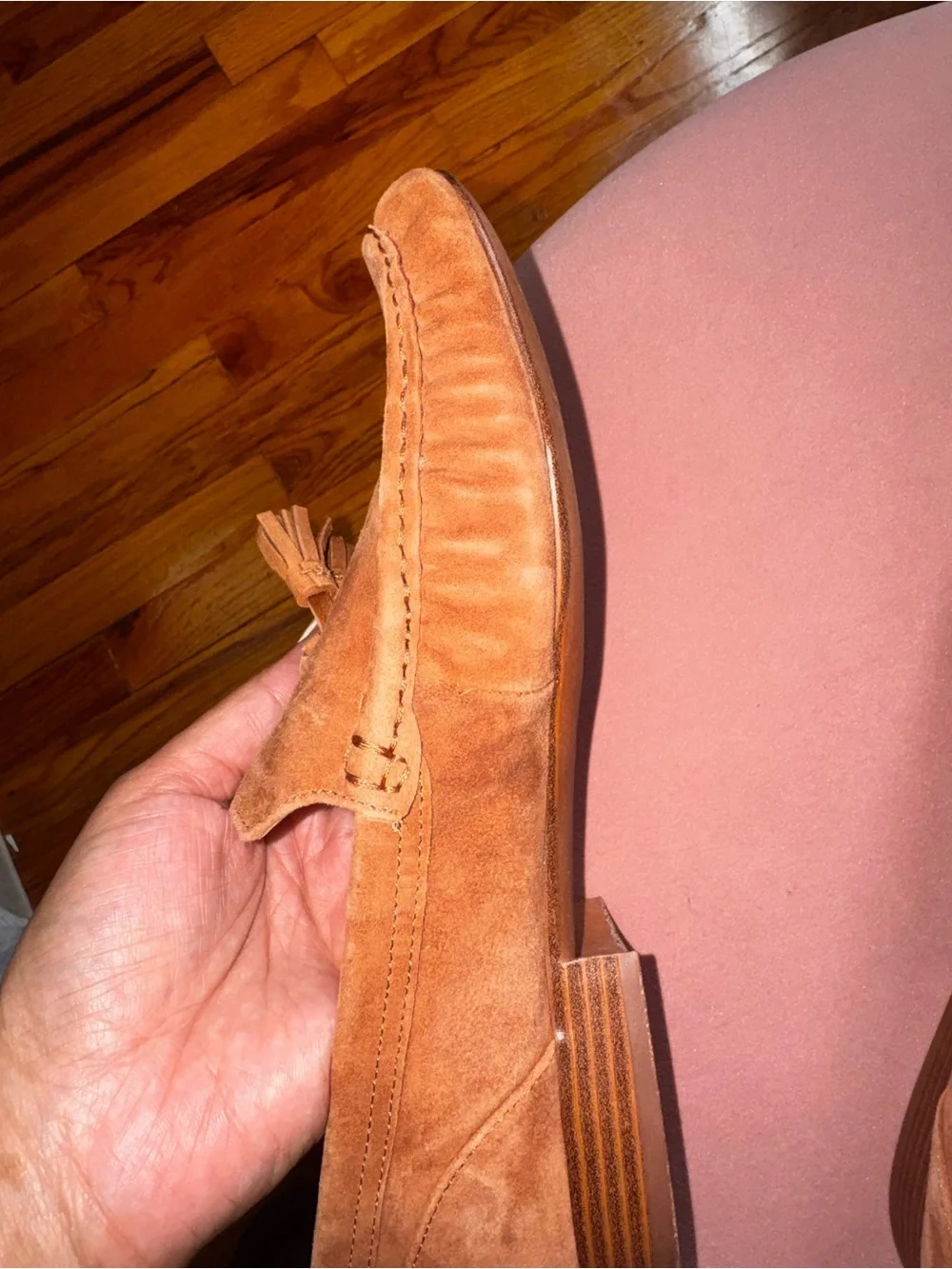 Circus by Sam Edelman Women Suede Tassel Loafers - Rust Brown